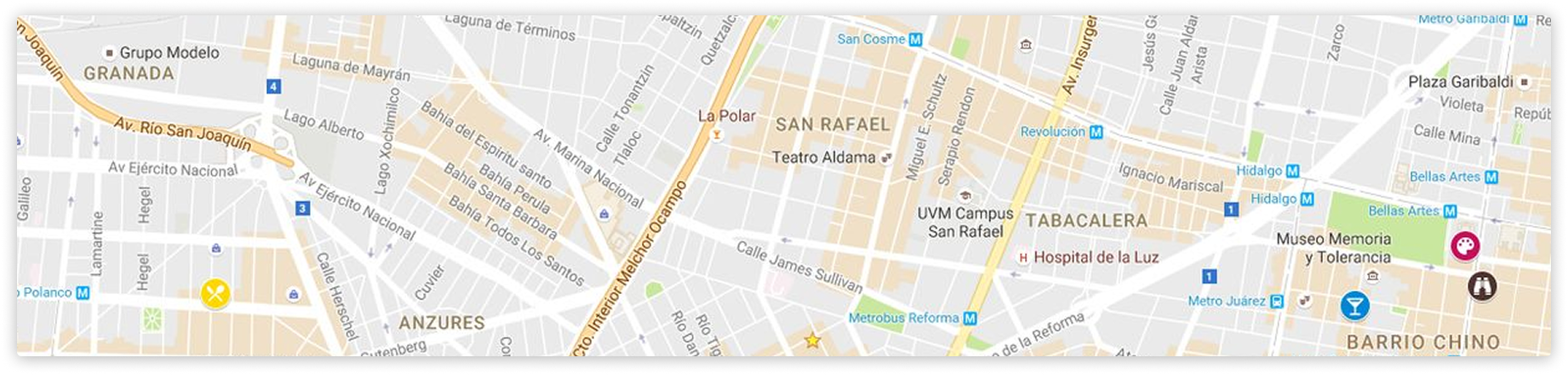 Mapa da região de imóveis